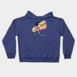 Retro Rollerskater Kids Hoodie